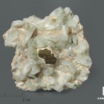 Альбит с халькопиритом и тремолитом, 4,7х4,7х1,7 см