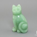 Кошка из зеленого авантюрина, 5х2,7х1,8 см